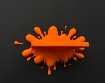 Paint Splash Wall Shelf for Kids Room – 3D Printed Toy Display – Nursery Decor – Floating