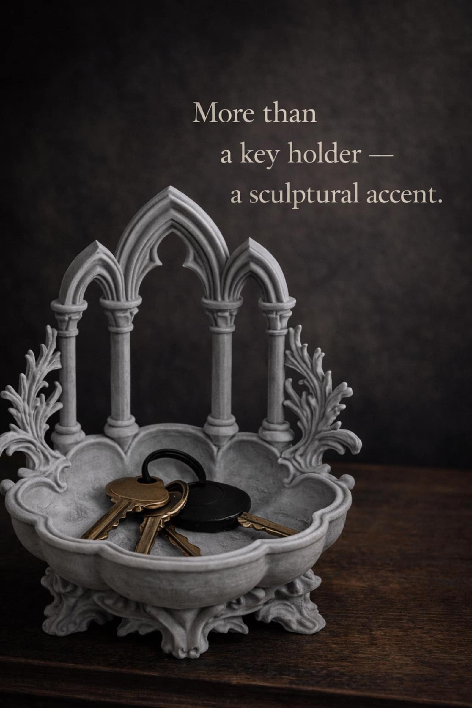 Gothic Arch Key Holder Bowl | European Entryway Organizer - Etsy