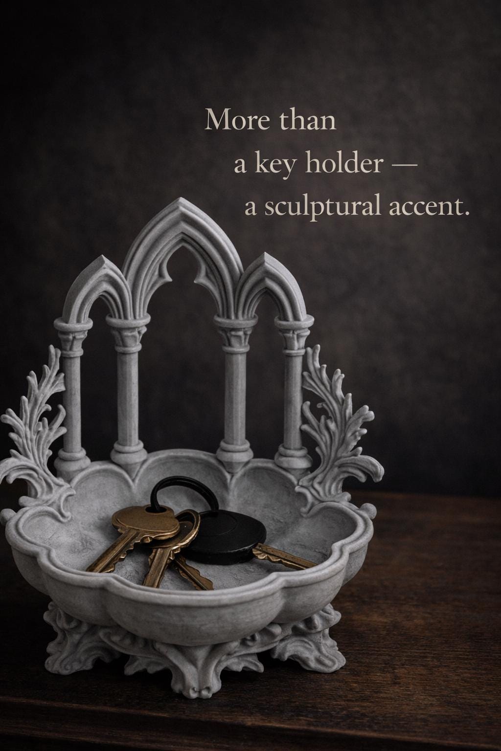 Gothic Arch Key Holder Bowl | European Entryway Organizer - Etsy