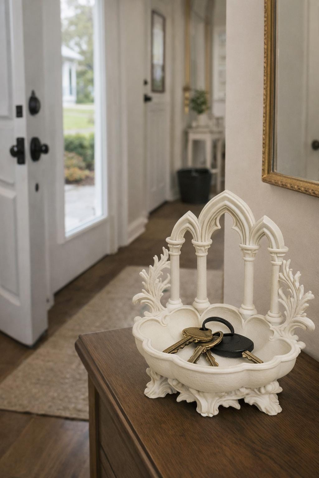 Gothic Arch Key Holder Bowl | European Entryway Organizer - Etsy