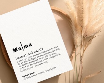 Muttertagskarte / Muttertag / Vatertagskarte / Vatertag / Canva-Vorlage / sofort Descargar / editierbar