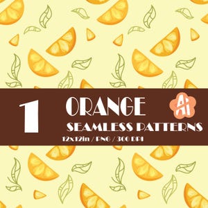 1 Sömlöst mönster med orange tema *ladda ner*