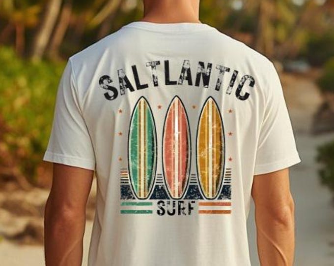 Featured listing image: SALTLANTIC™ Surf Co. "Vintage Surfboard" Tee