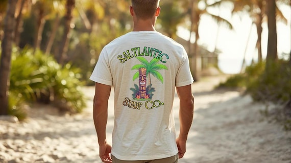 Twisted Tiki Graphic Tee, Saltlantic Surf Co, Coastal Style
