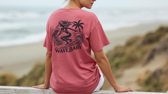 Wave Baby Surf Tee – Coastal Graphic Tee, Summer Style, Surfer Shirt
