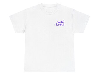 Self Love Lavender Typography Tee | Mental Health Awareness