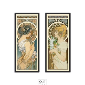 Art nouveau poster Alphonse Mucha Art nouveau print Primrose image 1