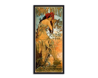 Art Nouveau poster by Alphonse Mucha "Carriage Dealers"- Fine art print reproduction - Gift for art lovers