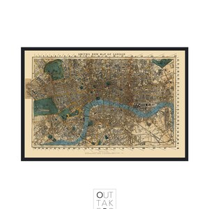 Antike Karte - Smith's neue Karte von London - Gerahmter Druck, 069