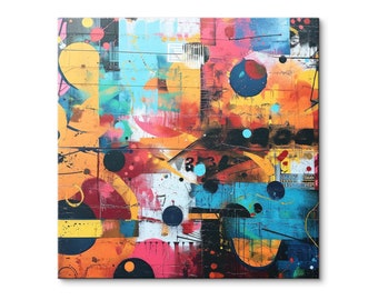 Graffiti Wall Art Print - Contemporary Wall Art Canvas Print - Graffiti Canvas Street Art for Home Interiors