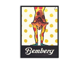 Vintage Print Reproduction - Rene Gruau - "Bemberg" Vintage Advert Poster for Wall Art Decor.