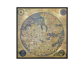 Old map - World map (1450) - Canvas - Fra Mauro, 103