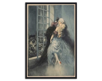 French Art Deco Print - Louis Icart "The Lovers" - Vintage Art Reproduction for Home decoration