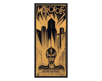 Vintage Movie Poster - Heinz Schulz-Neudamm "Metropolis" - 1927 Movie Art Print, Futuristic Vintage Film Decor, Collector's Sci-Fi Wall Art