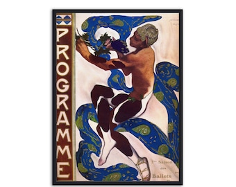 L'après-midi d'un Faune Impresión: Cartel de ballet Art Nouveau (enmarcado o sin enmarcar)