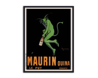 Vintage Absinthe Poster "Maurin Quina" by Leonetto Cappiello