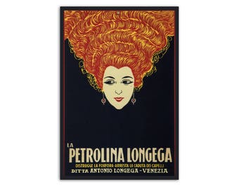 Vintage Italian fashion poster, Vintage poster, Poster art, Poster print, La petrolina Longega Fine art print