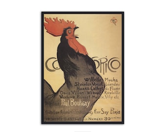 Póster francés Steinlen: Vintage Belle Époque Lámina artística