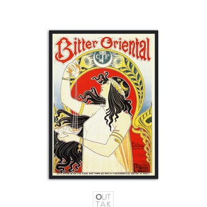 Art Nouveau advertisement  - Bitter Oriental - by Henri Privat-Livemont
