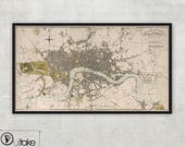 Framed print - Old map - London, 064
