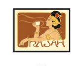 Art Nouveau advertisement poster - Rajah coffee - by Henri Meunier - Belgian Art Nouveau poster art, P013