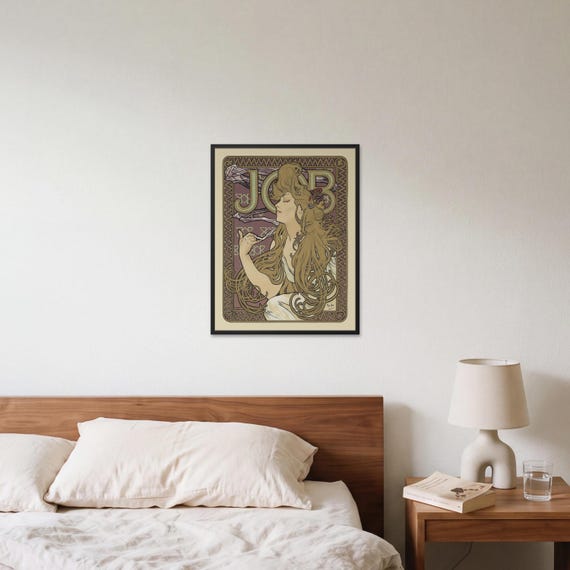 Job Rolling Papers Print: Alphonse Mucha Art Nouveau - Vintage Style