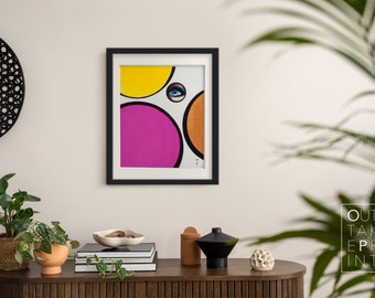 Fine Art Poster - René Gruau "The Eye" - Vintage Fashion Illustration, Iconic Mid-Century Modern Art, Designer Wall Decor, Unique Artwork