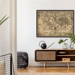 World map wall art Framed print Orbis Terrarum Typus De Integro Multis In Locis Emendatus 1594, 002 image 4