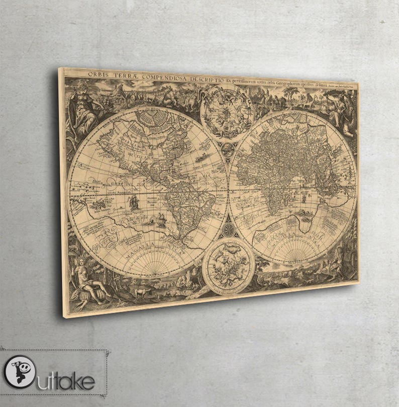 Old map World map 1596 Poster, 024 image 5