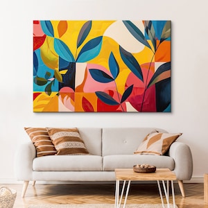 Wall Art for Living Room - Inspired by Henri Matisse art - Canvas Print Wall Art - Modern Wall Art