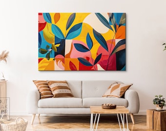 Wall Art for Living Room - Inspired by Henri Matisse art - Canvas Print Wall Art - Modern Wall Art