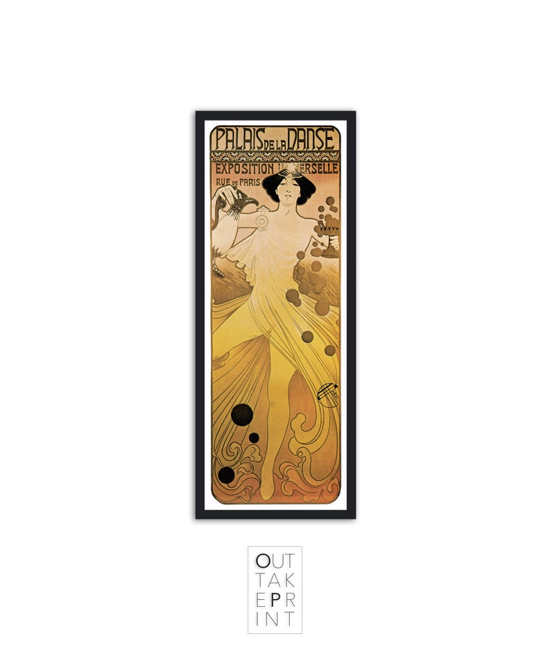 Art Nouveau poster by Manuel Orazi Palais de la Danse Art Nouveau wall art print Vintage art reproduction image 1