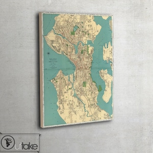 Carte ancienne - Rand McNally - Décoration murale - Seattle (1924), 105