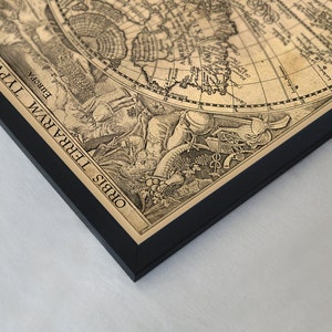 World map wall art Framed print Orbis Terrarum Typus De Integro Multis In Locis Emendatus 1594, 002 image 5