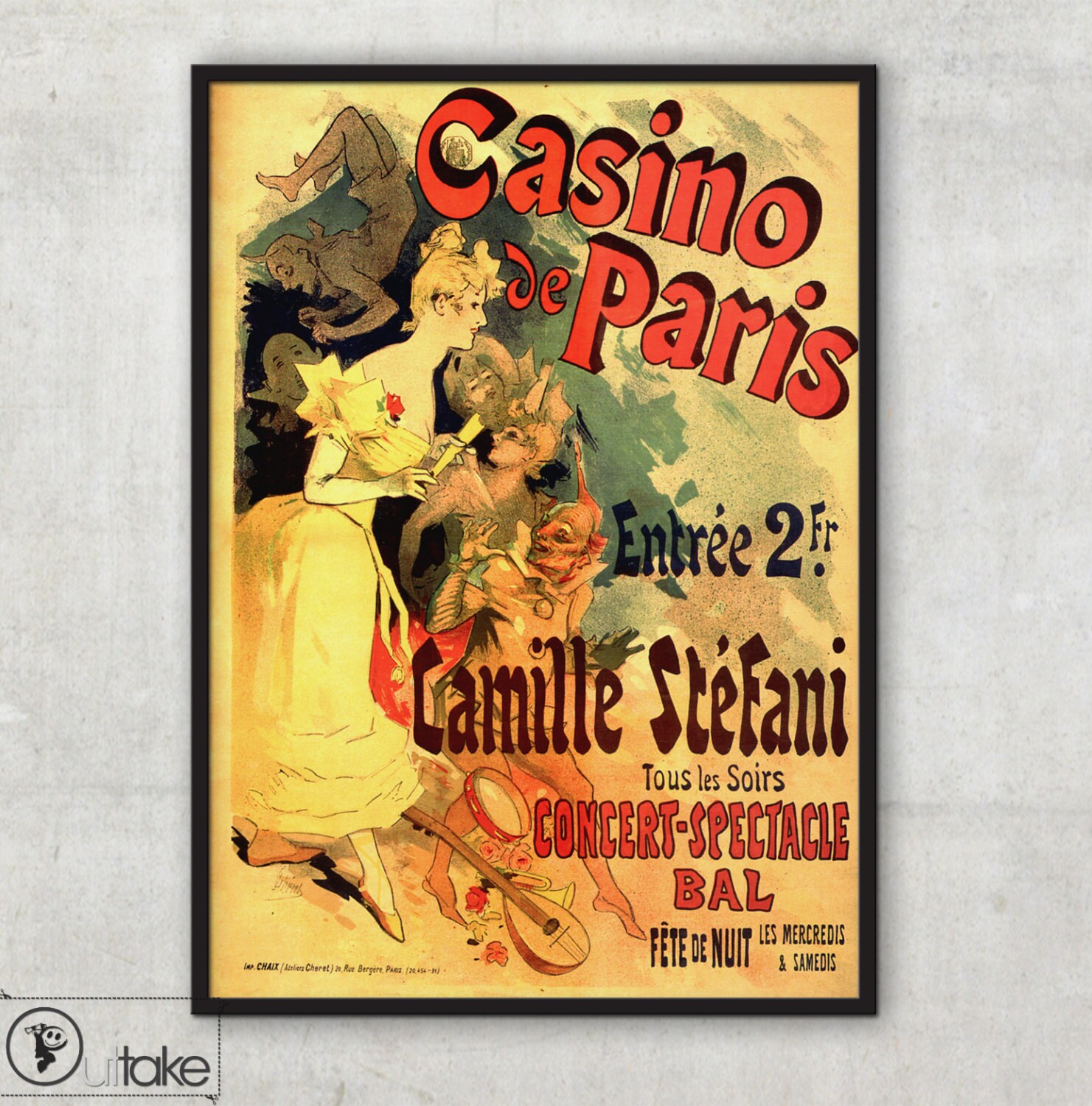 Casino De Paris Beautiful Era Vintage Poster by Cheret Jules - Etsy