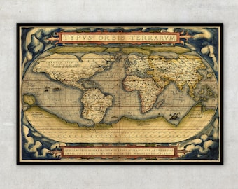 Framed print - Antique maps - Theatrum Orbis Terrarum (1564) by Abraham Ortelius