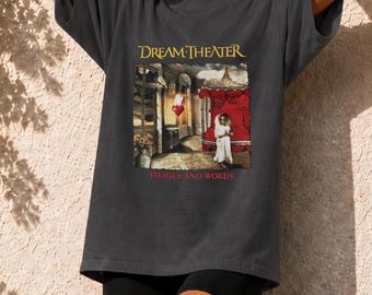 Camiseta con imágenes y palabras de Dream Theater, regalo para amantes de la música