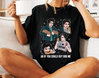 Camiseta de Edward Hot Dog, camiseta divertida con meme de vampiro, camiseta parodia de "Como si pudieras superarme en valentía"