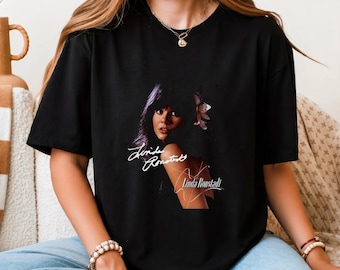 Camiseta con retrato de Linda Ronstadt, camiseta estética de cantante de los 70, regalo de música rock clásica