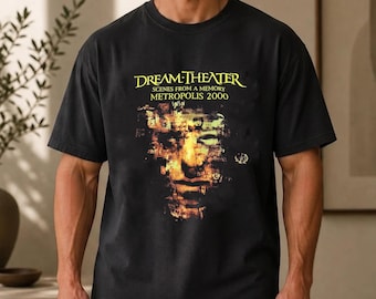 Camiseta de Dream Theater Metropolis 2000, camiseta vintage de banda de música, regalo de rock retro