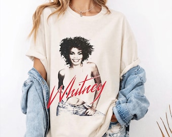Camiseta vintage de Whitney con estampado gráfico, regalo para fans de la música pop de los 80 y 90