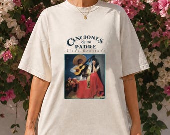 Linda Ronstadt Canciones de Mi Padre Camiseta, Camiseta de Algodón Retro Unisex, Regalo para fanáticos de la música