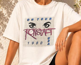 Camiseta de la gira de Linda Ronstadt de 1980, camiseta gráfica retro de concierto de los 80,