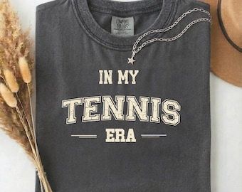 Comfort Colors In My Tennis Era Shirt, Trendy Tennis Player Gift, Retro Athletic Graphic Tee, Tennis Lover T-Shirt