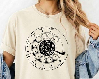 Rotary Phone Shirt, Vintage Telephone Tee, Retro Nostalgia Graphic, Comfort Colors Shirt