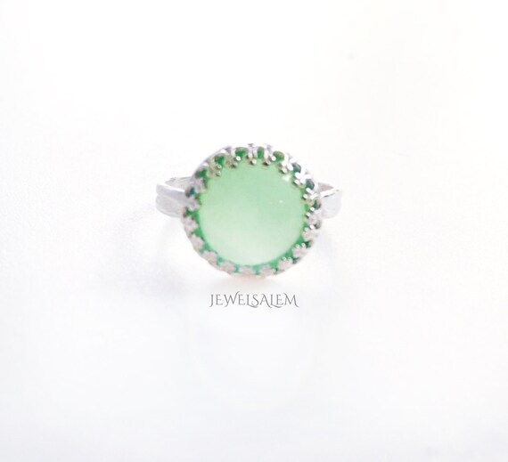 Items similar to Mint Ring Mint Green Ring Silver Ring Statement Ring