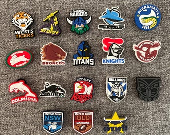 NRL Shoe Charms - Shoe Charms - Shoe Accessory - Rugby League Charms for Crocs