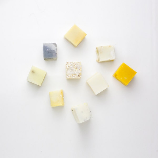 9 soap bits in a box - 100% natural and handmade soap