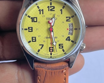 Seiko Alba GMT World Time Quartz Yellow Dial VX42-X067 Japan Men's