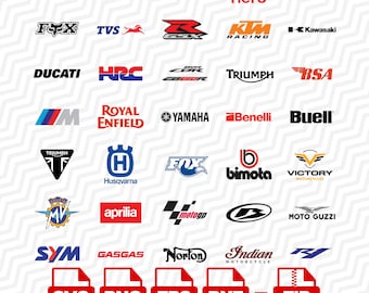 Motorbike Logos Bundle (Svg Png Dxf Eps) Digital Download | Cricut File